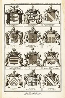 Sirens: Coats of arms with crests and supporters