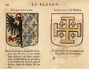 Armorial: Coats of arms of Emperor Charlemagne and crusader