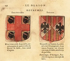 Blazon: Coats of arms of the Kingdoms of Sardinia and Sicily