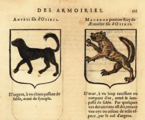 Anubis: Coats of arms of mythological figures Anubis and Macedon