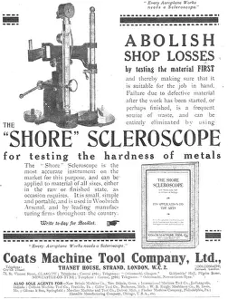 Tester: Coats Machine Tools. Shore Scleroscope Hardness Tester