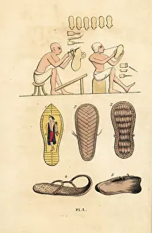 Cobblers: Cobblers making sandals and shoes in ancient Egypt