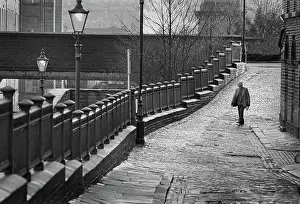 Flagstone: Cobbles and cloth cap - Saltaire, Yorks