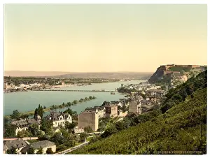 Ehrenbreitstein: Coblenz and Ehrenbreitstein, the Rhine, Germany