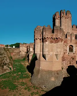 Moat: Coca castle. Castile and Leon. Spain