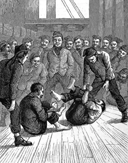 Postings: Cock Fighting on board a Troopship, 1876