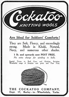Wools: Cockatoo knitting wools advertisement, 1917