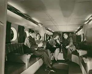 Alternate: Cocktail lounge of the Boeing Stratocruiser