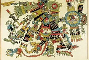 Calendars: Codex Borgia. Ritual and divinatory mesoamerican
