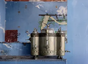 Concrete: Coffee machine, Hotel Belvedere du Rayon Vert, Cerbere