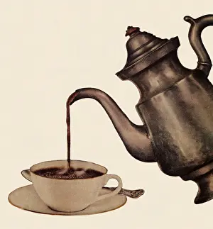 Pours: Coffee From Pewter Pot