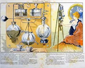 Heated: Coffee or tea making machine heated by a small