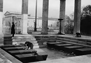 Coffins: Coffins in one of the Temples of Honor in Munich, 1935