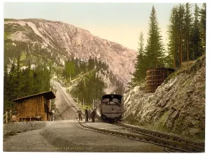Schneeberg: Cog railroad up the Schneeberg, Lower Austria, Austro-Hungar