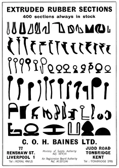 Extruded: C.O.H.Baines Extruded Rubber Sections