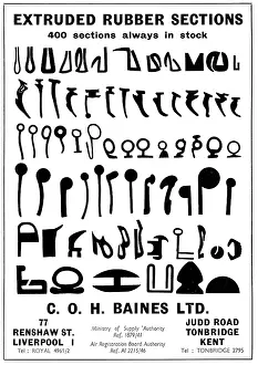Extruded: C.O.H.Baines. Extruded Rubber Sections