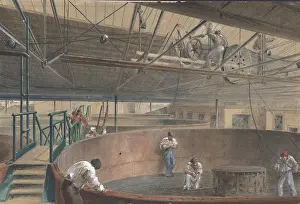 Telegraphic: Coiling the Cable in the Large Tanks at the Works