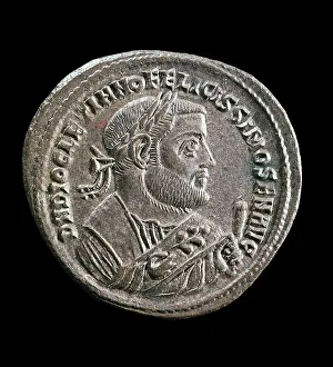 Diocletian: Coin with the effigy of the Emperor Diocletian