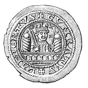 Sceptres: Coins, Germany, bracteate, by king Conrad III