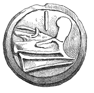 Epigraphs: Coins, Roman empire, image of a ram bow