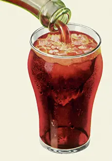 Poured: Cola poured into Glass