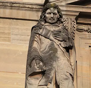 Lefuel: Colbert statue, Cour Napoleon, Louvre, Paris, France