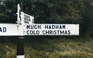 Signposts: COLD CHRISTMAS SIGN