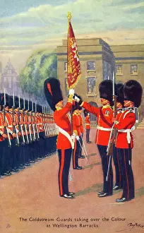 Bearskins: The Coldstream Guards taking over the Colour