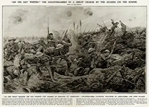Pits: Coldstreamers in a Great charge by the guards on the Somme