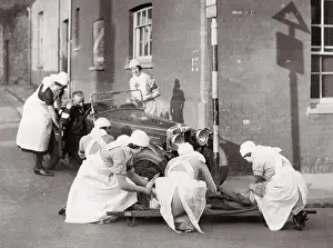 Collaborators: Collaborators of the Red Cross at exercise