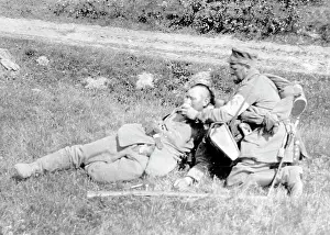 Pursuit: Collapsed German soldier, 1914