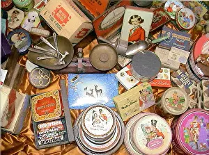 Toffee: Collection of 1950s confectionery boxes, tins and packaging