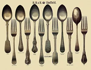 Silverware: Collection of Spoons and Forks