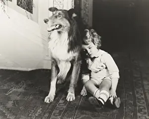 Preschool: Collie guards sleeping child