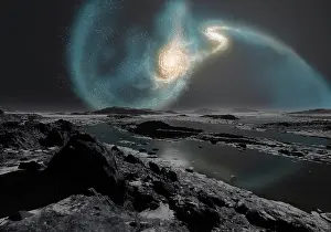 Merging: The collision of the Milky Way and Andromeda galaxies seen ?