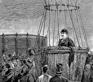 Burnaby: Colonel Frederick Burnaby in his hot air balloon