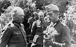 Interviewed: Colonel General Heinz Guderian (left), Commander of