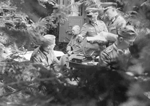 Smokes: Colonel General Wilhelm Keitel, during a break in the negoti