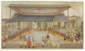 Permanent: Colonel James Skinner holding a Regimental Durbar