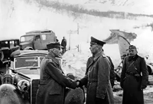 Weseruebung: Colonel Ostbye with a German general, 1940