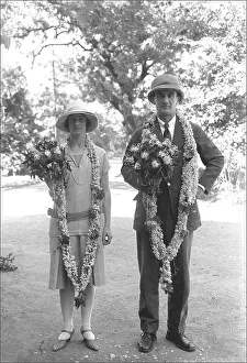 Bouquets: Colonel Ralph Ponsonby Watts & his wife