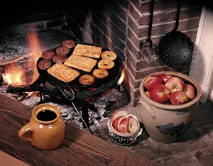 Griddle: Colonial American Breakfast Meal Hasty Pudding