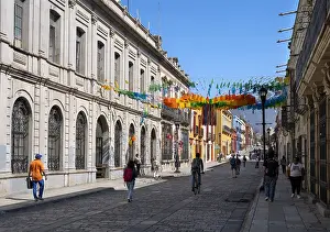 Bunting: Colonial buildings, Oaxaca, Mexico