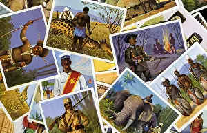 Askari: colonialism, collection cards with the German