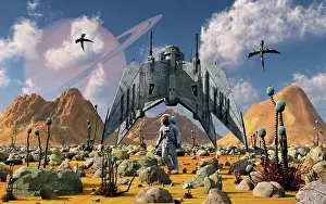 Rocketship: The colonization of an alien world during the day in ?
