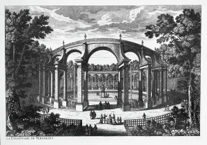 Tropmi: The Colonnade, Versailles, engraving