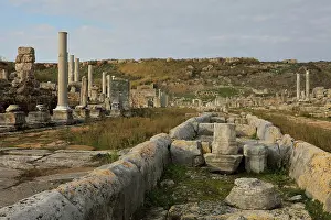 Watercourse: Colonnaded main street, Perga, Antalya, Turkey