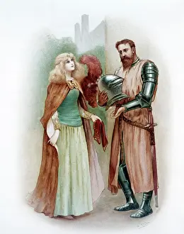 Grail: Color Illustration Of Knight Lancelot