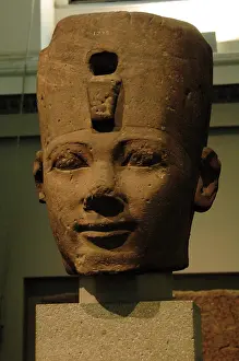 Sandstone: Colossal head problably from Thutmose I. Egypt