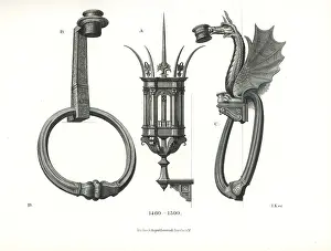 Colossal iron lantern from the Palazzo Strozzi, Florence